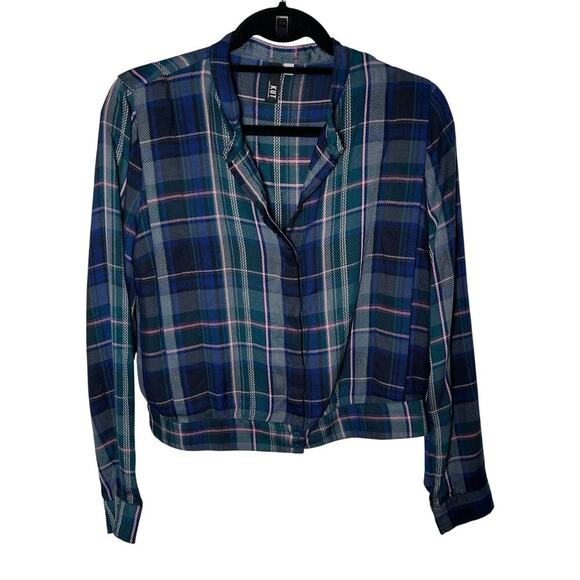 Kut from the Kloth Women's Plaid Long Sleeve Plaid Button Up Size Medium - Picture 1 of 7